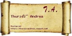 Thurzó Andrea névjegykártya